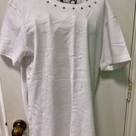 Current Elliott shirt white with metal studs size 8 - Picture 3 of 8